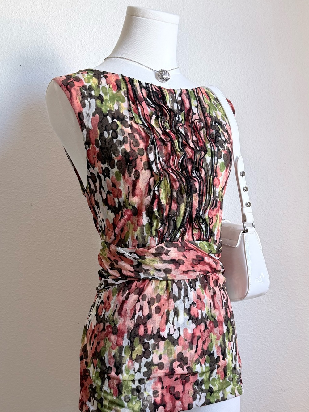 Vintage Classiques Entier Silk Blend Clingy Tank Top Y2K Feminine Whimsy